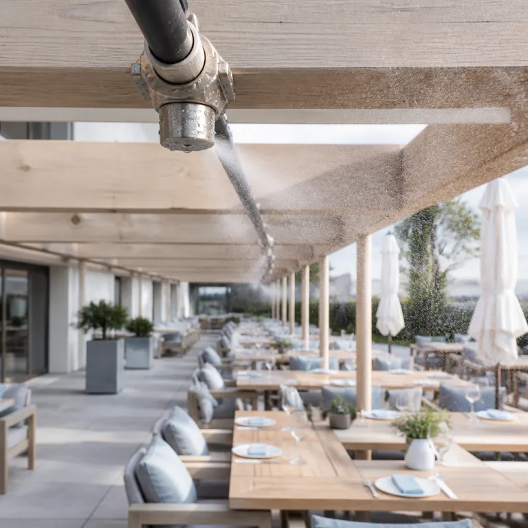 Comment les buses de brumisateur réinventent les terrasses en hôtellerie restauration